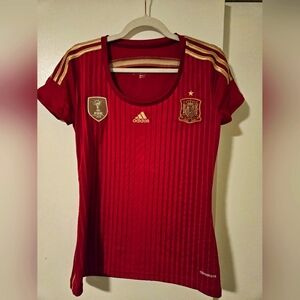 Adidas Spain FIFA 2014 World Cup World Champions Soccer Jersey Red Women's Med M